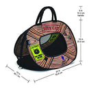 Cat Carrier with Zipper Lock- Foldable Travel Cat Carrier - Pet Pen, Blue/Brown