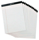 50-Sheet Legal Note Pad, Wide Ruled, 8.5 x 11.75 Inches, White - Pack of 12