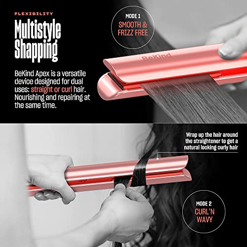 2-in-1 Hair Straightener Flat Iron, Straightener and Curler for All Hairstyles