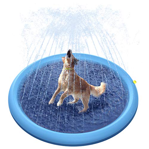 Splash Sprinkler Pad for Dogs, Dog Bath Pool Thickened Durable Bathing Tub