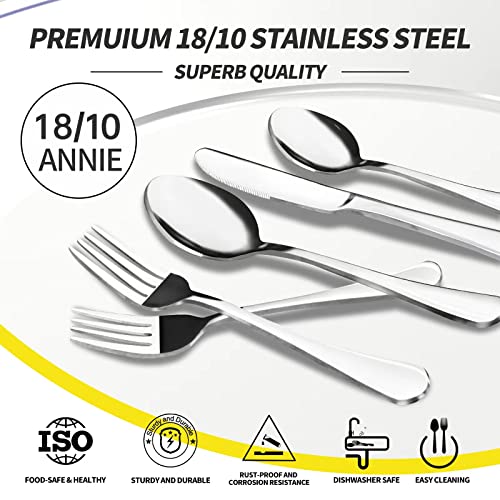 40 Piece Silverware Set, Premium Silverware Cutlery Set Stainless Steel