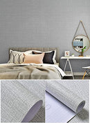 Fabric Peel and Stick Wallpaper Gray Faux Grasscloth Wallpaper Self-Adhesive Linen Wallpaper