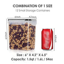 Airtight Food Storage Containers 12 Pieces 1.5qt / 1.6L- Plastic BPA Free Kitchen Pantry