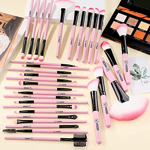 Makeup Brushes, VANDER 32pcs Professional Soft Synthetic Kabuki Cosmetic Eye