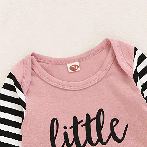 Newborn Baby Girl Little Sister Sleeper Gown Stripe Long Sleeve Nightgown Outfit