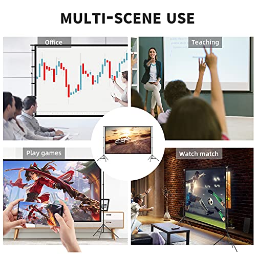 Projector Screen and Stand,Towond 150 inch Indoor Outdoor Projection Screen
