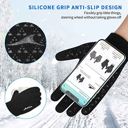 Winter Gloves for Men Women, Touch Screen Texting Warm Gloves with Thermal