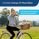 Happy Ride Wicker Bicycle Basket for Dogs and Cats