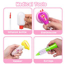 UNIH Doctor Cart Kit for Kids 3 4 5, Medical Play Set Realistic with Lights Toddlers Toys for Boys Girls 2-4 (Pink)
