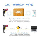 Barcode Scanner, Compatible with 2.4G Wireless & Bluetooth & USB Wired Connection