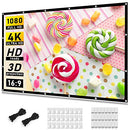 Projector Screen 120 inch, Taotique Movie Projector Screen 16:9 Foldable and Portable