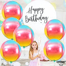 Jumbo Pastel Rainbow Balloons for Birthday Party - Pack of 6 | Large 22 Inch