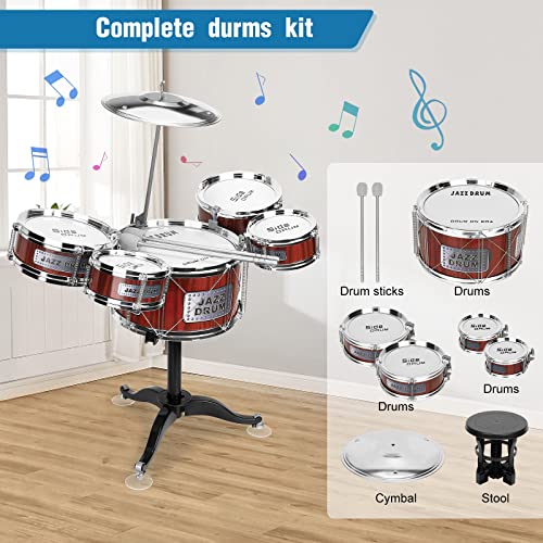 Toddler Musical Drum Toy Set - Jazz Roak Drum Kit Musical Instruments