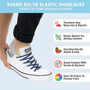 Xpand No Tie Shoelaces System with Elastic Laces - One Size Fits All Adult and Kids Shoes