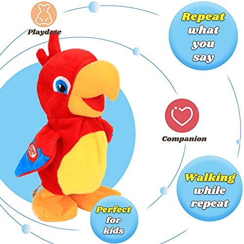 Talking Parrot Repeats What You Say Walking Electric Interactive Animated Toy