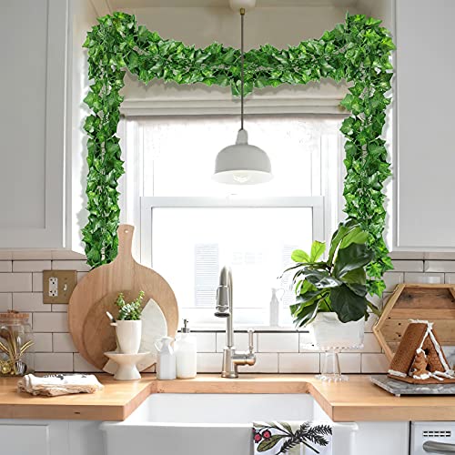 12 Pack 84Ft Artificial Ivy Garland,Ivy Garland Fake Vines UV Resistant