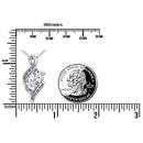 925 Sterling Silver Always My Sister Forever My Friend Double Love Heart Necklace