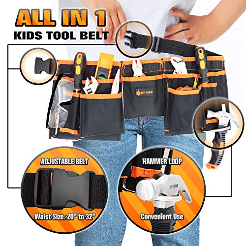 Kids Real Tool Set - Junior Steel Forged Tool Kit with Real Hand Tools