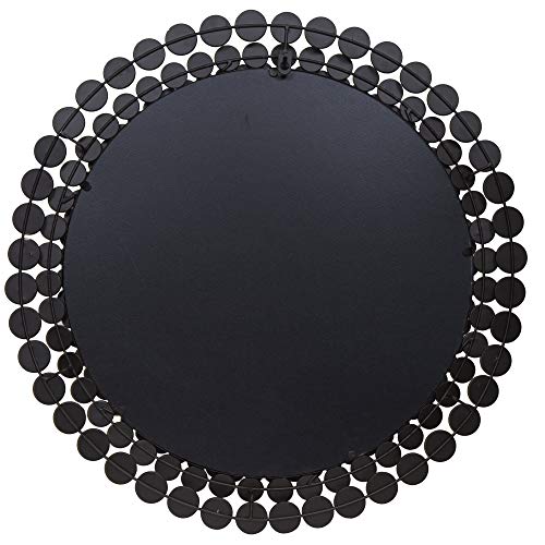 Everly Hart Collection Round Jeweled Accent Mirror, 24" x 24", Silver