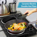 Hot Plate, Double Burner Electric, Dual Control Portable Electric Stove Countertop