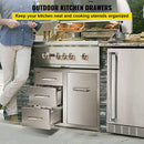 Outdoor Kitchen Door Drawer Combo 29.5" W x 22.6" H x 21.7''D, Access Door/Triple Drawers with Propane Drawer