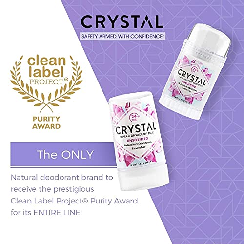 CRYSTAL Deodorant Stick (30003), Unscented, 4.25 Ounce, White