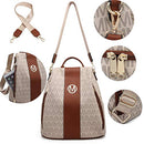 Lightweight Women's Backpack Multi Zipper Pocket Signature Shoulder Bag