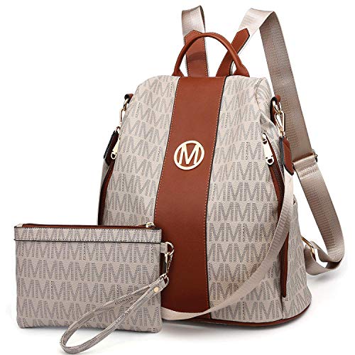 Lightweight Women's Backpack Multi Zipper Pocket Signature Shoulder Bag