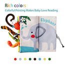 Baby Books Toys, Touch and Feel Crinkle Cloth Books for Babies, Infants & Toddler