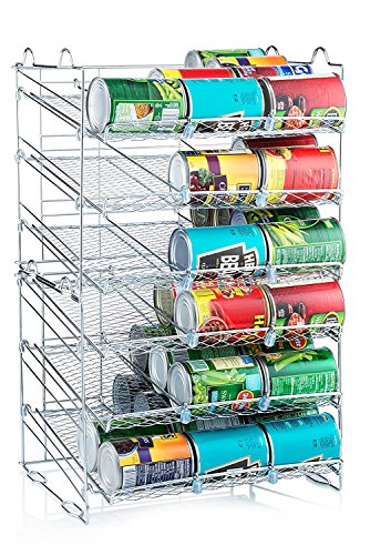 Sagler Chrome Stackable Can Organizer, Can Rack Holds up to 36 Cans