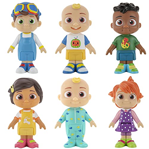 CoComelon Official Friends & Family, 6 Figure Pack - 3 Inch Character Toys