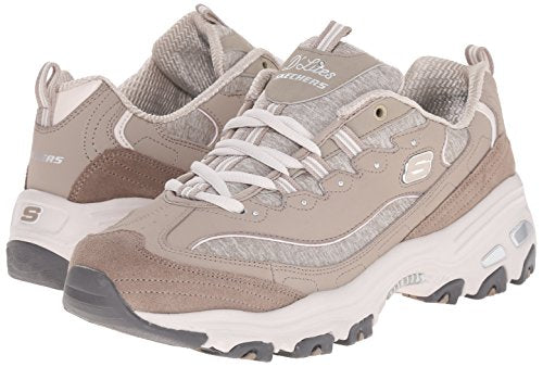 womens D'LITES ME TIME WIDE Memory Foam Lace-up Sneaker,Taupe,9.5 W US