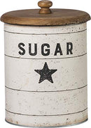 Farmhouse Tin Canisters, Sugar, Coffee, Flour