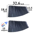 Car Side Window Sun Shades - Front Privacy Magneic Black 2 Pcs Automotive Covers