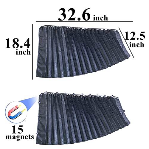 Car Side Window Sun Shades - Front Privacy Magneic Black 2 Pcs Automotive Covers