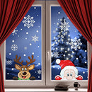 300 PCS 8 Sheet Christmas Snowflake Window Cling Stickers for Glass  for Party