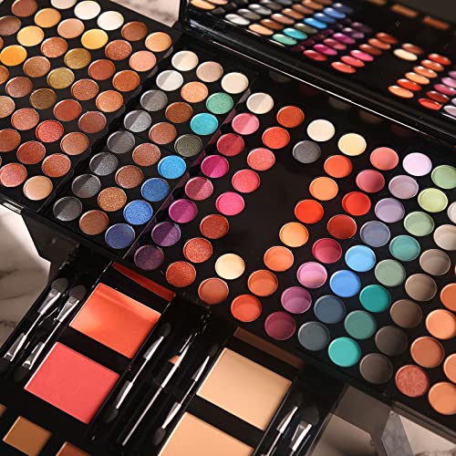 190 Colors Cosmetic Make Up Gifts Combination with Eyeshadow Facial Blusher Eyebrow