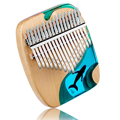 Kalimba 17-Key Thumb Piano with Instruction Book and Tuning Hammer