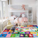 PartyKindom Kids Play Rug Mat Playmat with Non-Slip Design Playtime Collection