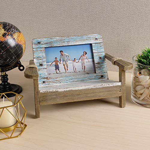 Beach Chair Photo Frame: Holds 4x6 Horizontal Photo.Tabletop Display