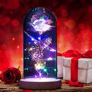 Valentines Flowers Roses Gifts for Women Girlfriend Wife ,Galaxy Glass Rose in A Glass