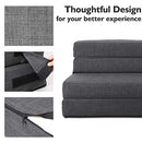 Fold Sofa Bed Couch Memory Foam with Pillow Futon Sleeper Chair Guest Bed
