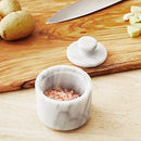 Marble Salt Cellar, White 3" x 3"