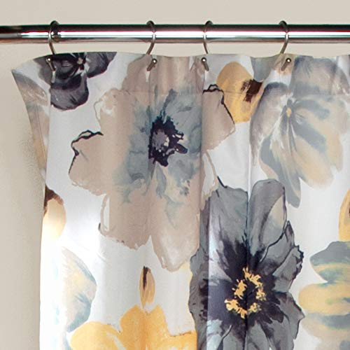 Shower Curtain-Bathroom Flower Floral Large Blooms