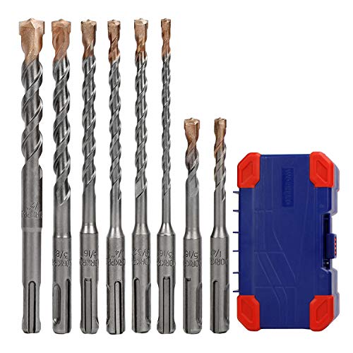 8-Piece SDS-plus Drill Bit Set, Carbide Tip, SDS+ Rotary Hammer Drill Bit Set