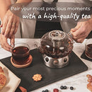 Glass Teapot 40 oz Glowing Diamond with Candle Warmer Stove included