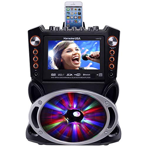 Karaoke USA GF845 Complete Karaoke System with 2 Microphones, Bluetooth, CD