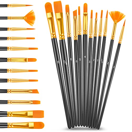 Caliart Acrylic Paint Set With 12 Brushes, 24 Colors (59ml, 2oz) Art Craft Paints
