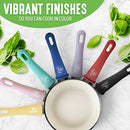 GreenLife Soft Grip Healthy Ceramic Nonstick, Cookware Pots and Pans Set, 16 Pcs