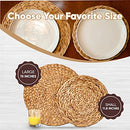 Wovanna Woven Placemats for Dining Table - Set of 4 Adorable Thick Rustic Round